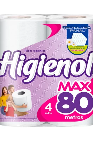 PAPEL HIG HIGIENOL x4  x80m