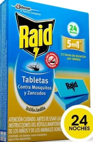 TABLETA P/MOSQUITOS RAID X24